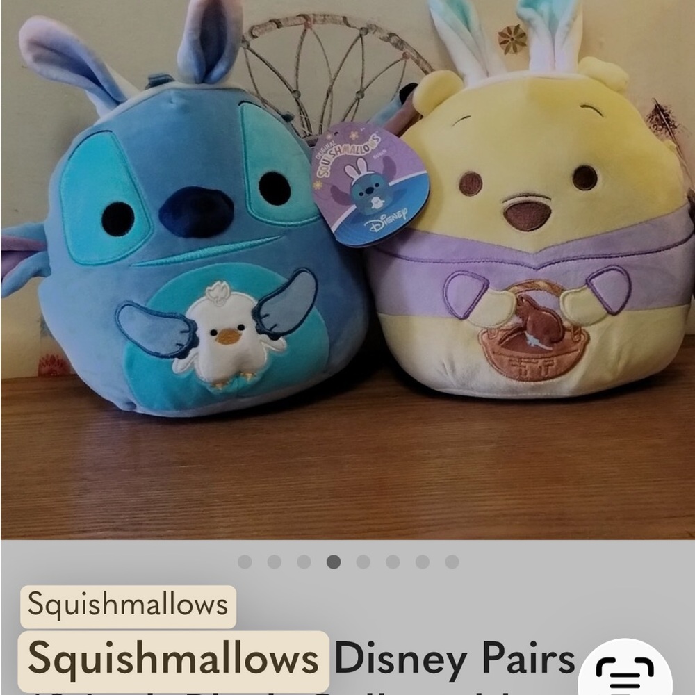 Disney Squishmallows - Blue and Yellow Plush Pair